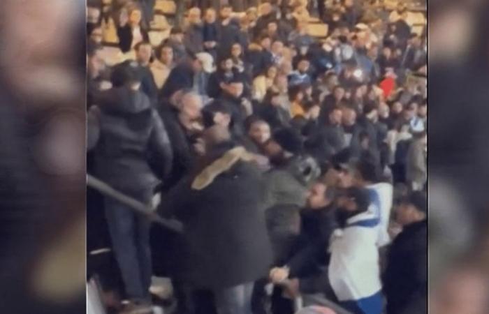 scuffles in the stands of the Stade de France