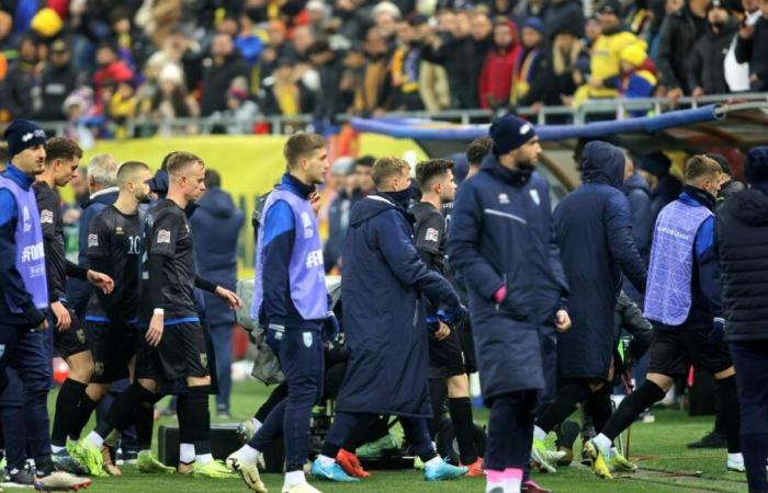 Why was Romania vs Kosovo suspended in UEFA Nations League 2024-25?