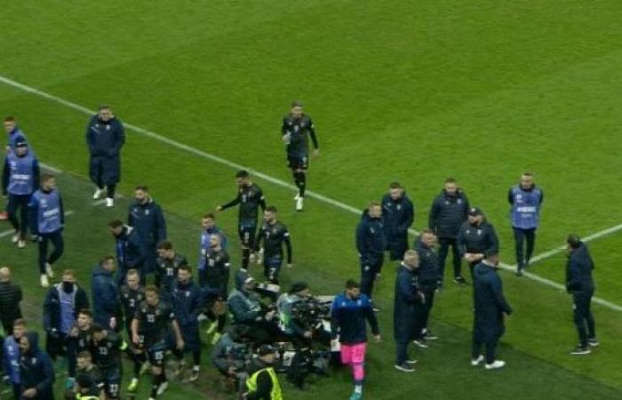 News Alert | The Kosovar players left the field a few seconds before the final whistle of the game