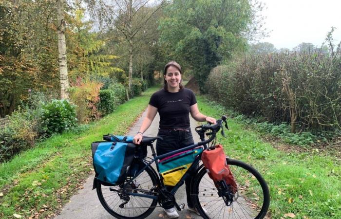 Solo and by bike, from Brittany, Faustine will travel 19,000 km across Europe