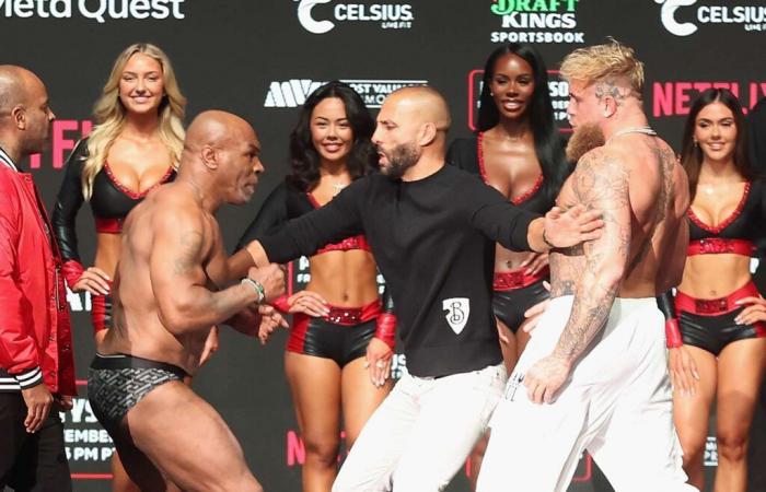 Mike Tyson Slaps Jake Paul During Final Weigh-In