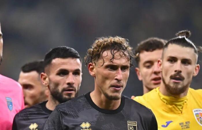 This is what they’ve been waiting for! Kosovar players walked off the field in the last minute of extra time after Romanian fans chanted “Serbia” following challenges