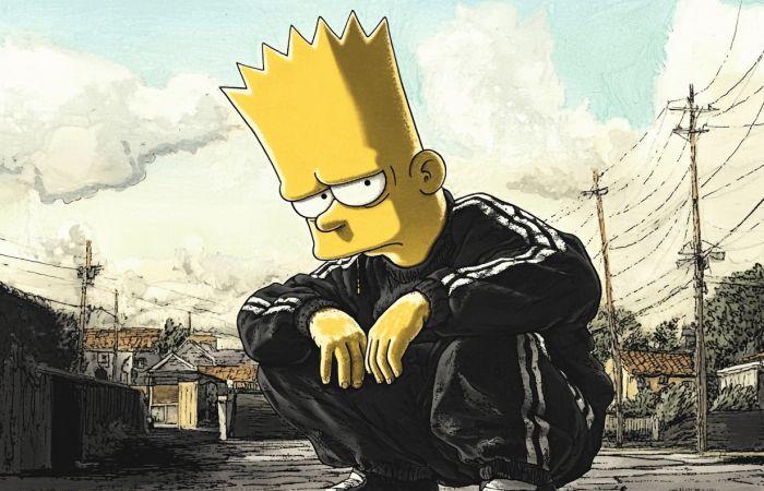 12 trashier versions of Bart and Homer