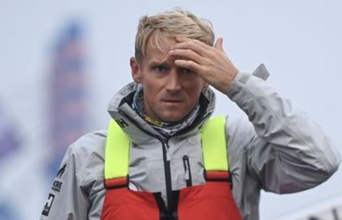 Maxime Sorel, first skipper to retire after five days of racing