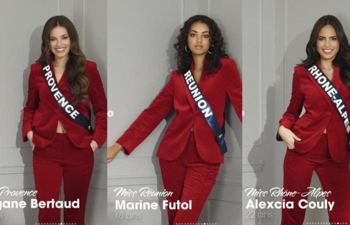 The official portraits of the Miss France candidates revealed