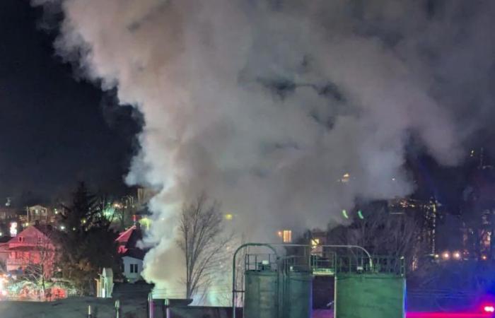 Major fire on 120th street in St-Georges de Beauce