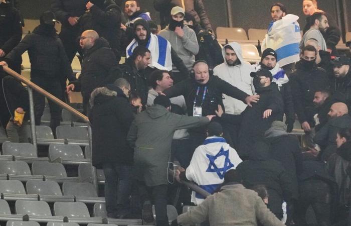 Israel and France fans clash during football match amid large police presence