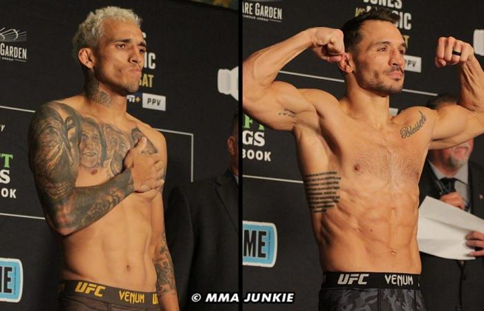 UFC 309 weigh-in video: Charles Oliveira, Michael Chandler set for rematch