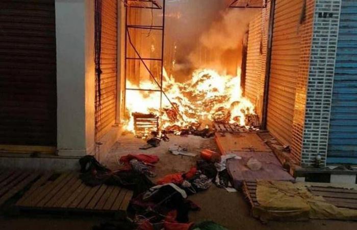 A devastating fire devours the “Al-Joutia” market in Nador