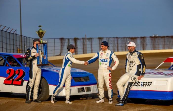 Yuki Tsunoda and Liam Lawson face off in a NASCAR race