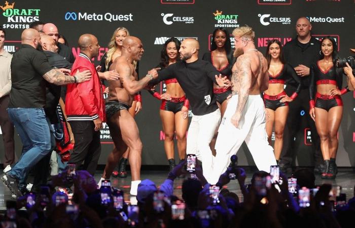 That’s why Mike Tyson already dealt a blow to Jake Paul at the weigh-in: the younger challenger… stood on his toes