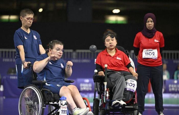 Paris 2024 Paralympic Games. Aurélie Aubert, boccia gold medalist, in Foix in 2025