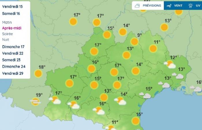 What weather forecast does Météo France predict for Toulouse and Occitanie this weekend?