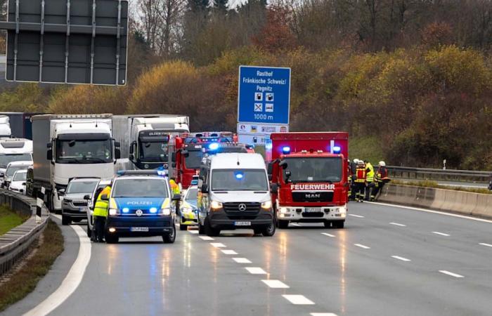 Fatal accident on the A9: Woman (38) dies at the end of the traffic jam | Regional