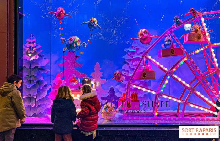 The windows and Christmas tree of Galeries Lafayette 2024