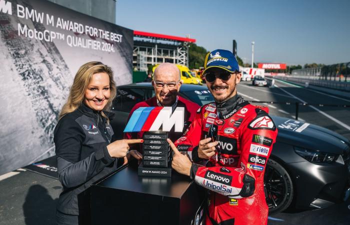 Francesco Bagnaia reports the BMW M Awards 2024