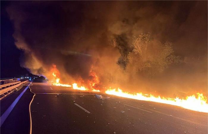 Impressive fire and A1 motorway closed in Oise: what happened?