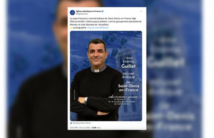 Who is Étienne Guillet, the new bishop of Saint-Denis, appointed by Pope Francis?