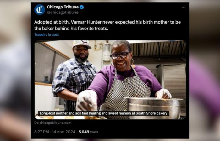 he discovers that his biological mother is the owner of his favorite bakery