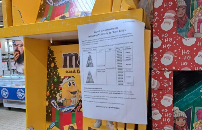 Auchan, U, Intermarché, Carrefour… Please note, this Advent calendar is recalled throughout France