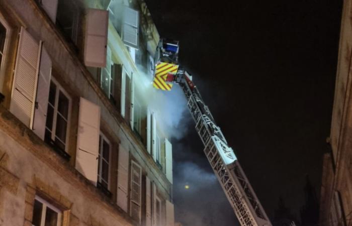 A fire broke out in the city center of Metz