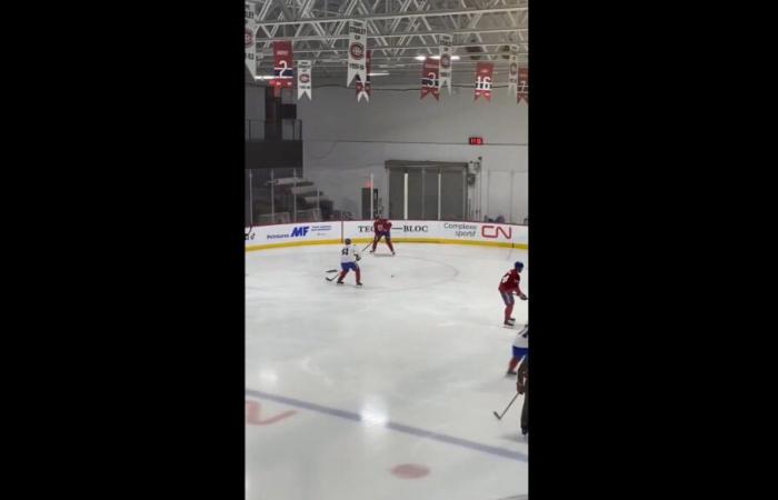 Patrik Laine skated with his teammates in practice