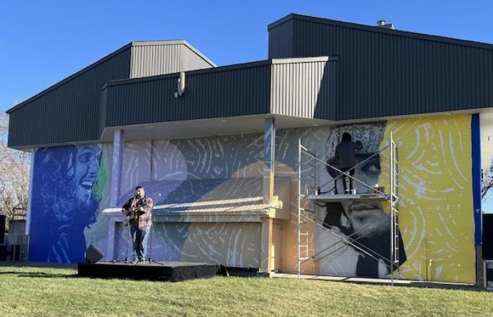 A mural in honor of Karl Tremblay inaugurated in Repentigny