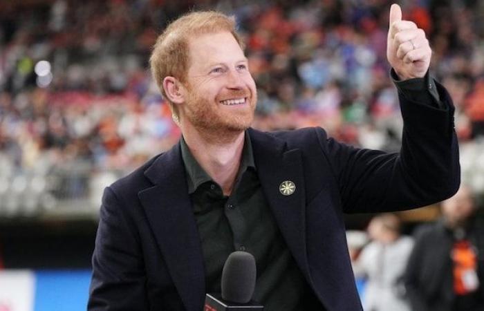 Prince Harry at the Gray Cup game in Vancouver