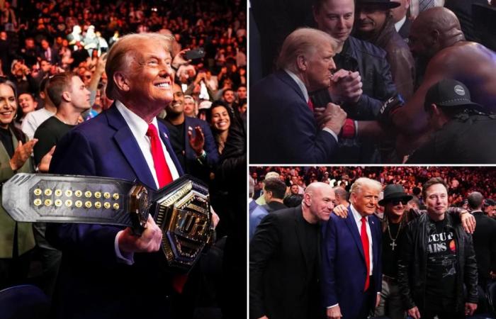 Trump greeted with thunderous applause in triumphant return to MSG for UFC 309 with Elon Musk and Mike Johnson in tow