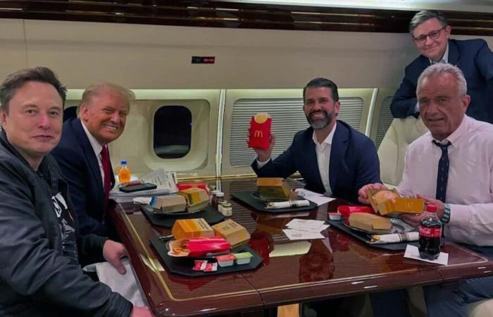 Donald Trump and RFK Jr gorge on burgers and fries after promising to “make America healthy”