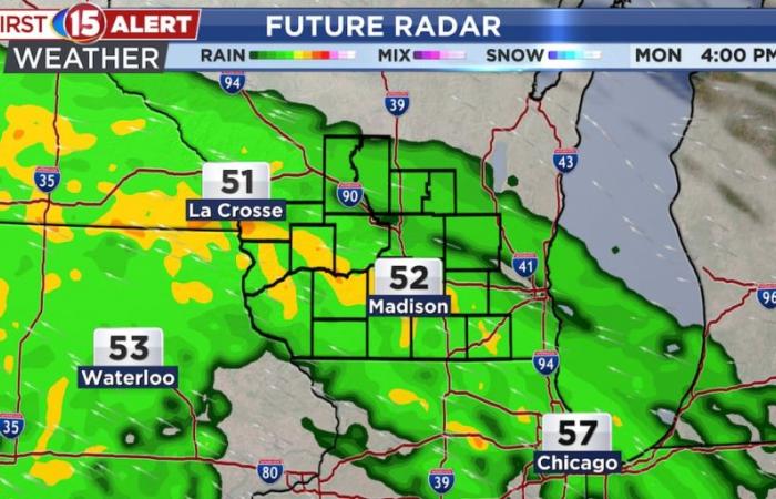 Wet weather for the upcoming workweek