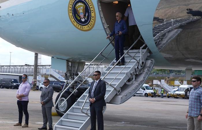 Joe Biden arrives in Manaus for historic visit to the Amazon