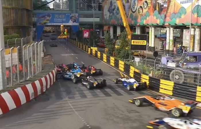 VIDEO – A pileup from the start of the 2024 Macau Grand Prix