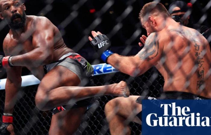 Jon Jones knocks out Stipe Miocic to retain UFC title as Trump looks on | UFC