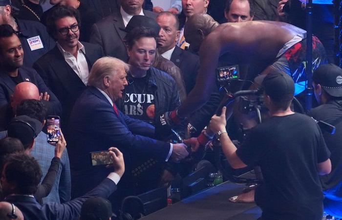 Jon ‘Bones’ Jones performs Donald Trump’s famous dance, gives title belt to president-elect after TKO victory