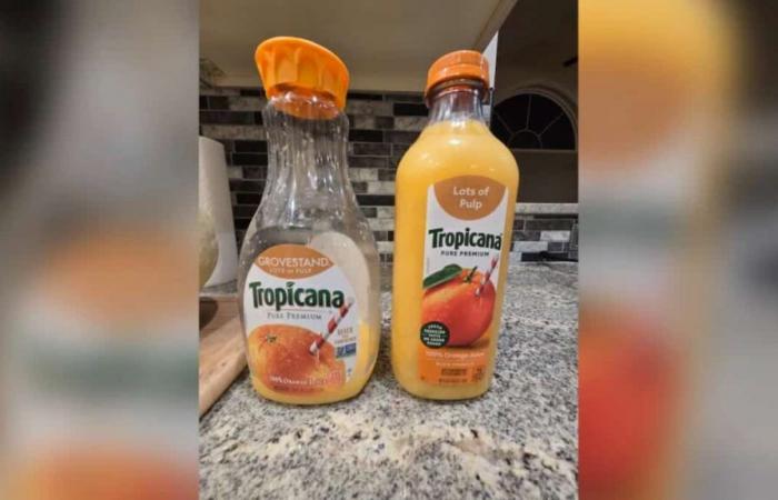 The new container of Tropicana orange juice does not pass