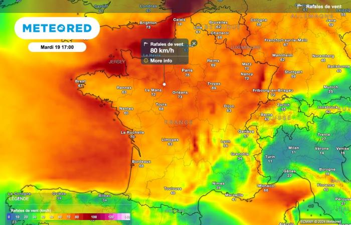 before the arrival of cold and snow, heavy rain is forecast over the next few hours in France