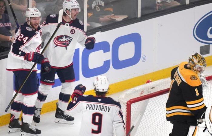 NHL: lifeless Bruins lose 5 to 1 in front of their fans against the Blue Jackets