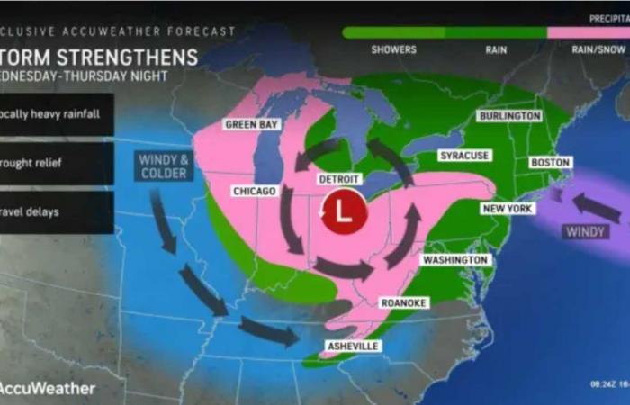 Complex Storm With Wind, Rain, Areas Of Snow Will Move East: Here’s Latest