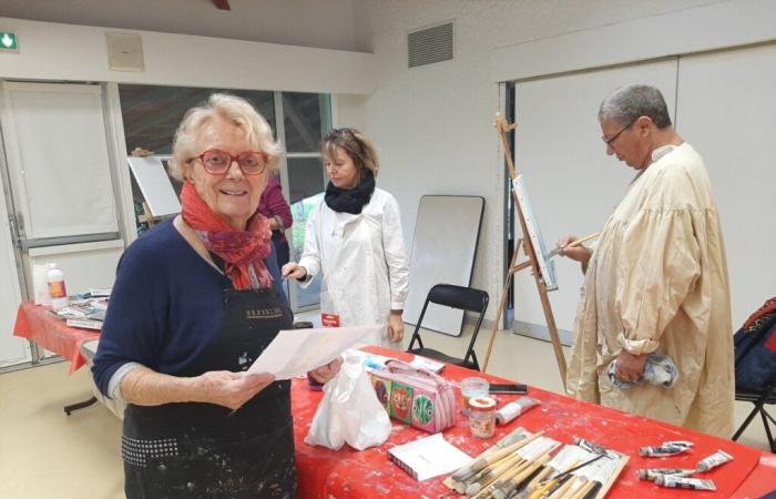 At 90, Josette still teaches painting in this resort on the Breton coast