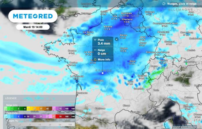 before the arrival of cold and snow, heavy rain is forecast over the next few hours in France