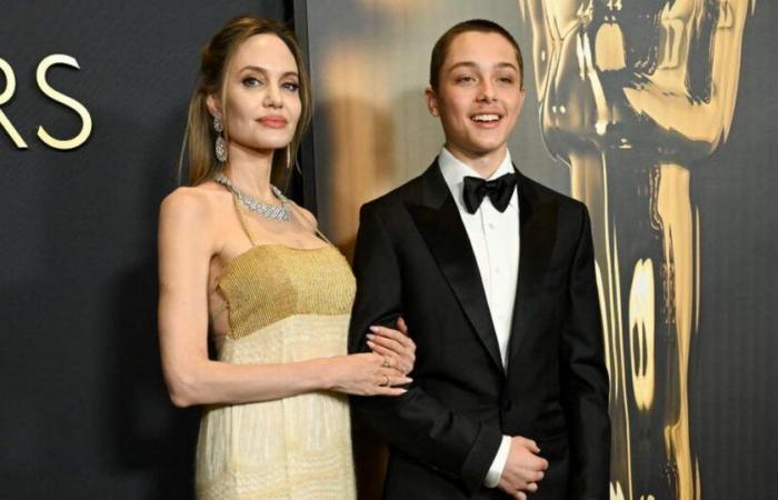 Angelina Jolie walks the red carpet with her son Knox, who bears an uncanny resemblance to his father Brad Pitt