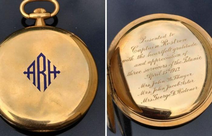 Record price for gold pocket watch given to captain who rescued Titanic survivors