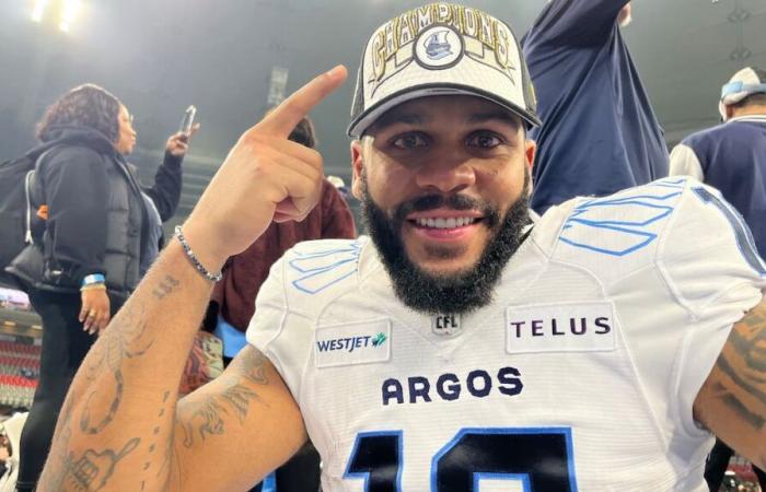 The Argonauts are Gray Cup champions: Kevin Mital predicted his touchdown