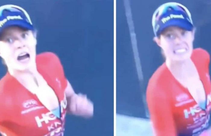 “I just shit myself. Can you not film my ass?”: a triathlete brutally makes a very legitimate request live on television