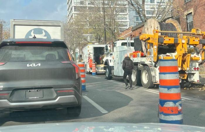 Construction site not authorized by the City: Hydro-Québec apologizes for causing a traffic jam during rush hour in Montreal