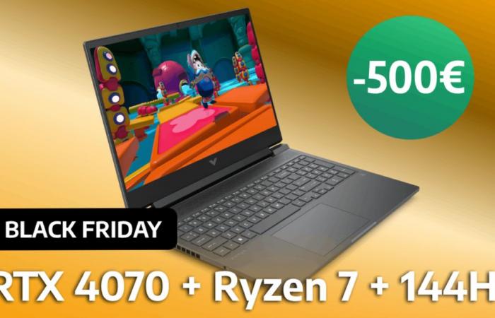 Black Friday: Play without breaking the bank with this HP Victus 16 gaming laptop and its RTX 4070 on sale for €500