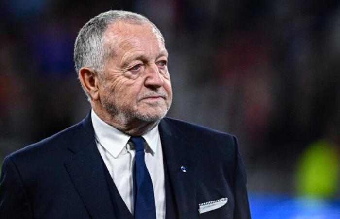 the first reaction of Jean-Michel Aulas after the relegation as a precautionary measure of OL