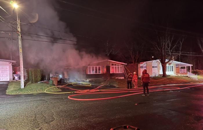 A residence heavily damaged by a fire in Victo