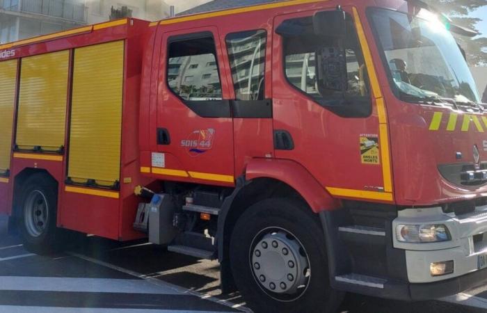 19 firefighters mobilized for a fire in a small building in Saint-Nazaire